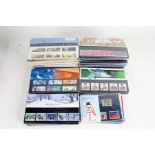 Stamps, GB presentation packs, duplicated mix of decimals from 1970's to 2010's (qty)