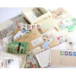 Stamps- envelopes + loose stamps (qty)