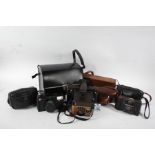 Collection of cameras and accessories, to include a Polaroid Colour Swinger, Kodak No.1A Pocket,