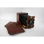 Early 20th Century Sanderson Tropical plate camera, with a W. Watson & Sons of London lens, 8¾