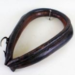 Leather horse collar, 43cm wide, 60cm high