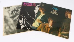 3 x Scott Walker LPs  Scott (BL7816). Scott 2 (BL7840). The Walker Brothers - Take It Easy With