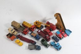 Collection of loose diecast models, to include Dink A.E.C Monarch, Dinky Bulldozer, Dinky