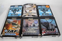 Collection of Janes Combat Simulations including F-15 (2), United States Air Force, Fleet Command (
