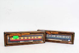 Mainline Railways 37-110 L.M.S. 57' 3rd class brake/corridor coach crimson, boxed, 37-113 buffet/