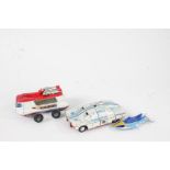 Corgi Comics Lunar Bug, Dinky Toys Maximum Security Vehicle, and a Matchbox Stingray (3)