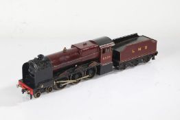 Bassett-Lowke locomotive and LMS tender, in maroon, the locomotive (unmarked) and numbered 5524