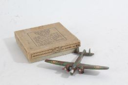 Dinky Toys No.62t Armstrong Whitworth 'Whitley' Bomber (camouflaged), boxed