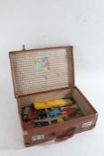 Dinky toys, to include aeroplanes, telephone boxes, figures, pumps, road signs, etc, (qty)