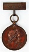 Royal Academy of Music Bronze Medal, engraved to the reverse 'Doris M. Gilbert, Pianoforte 1912'