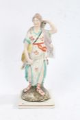 Early 19th century Staffordshire pearlware figure, in the form of Diana the huntress, standing