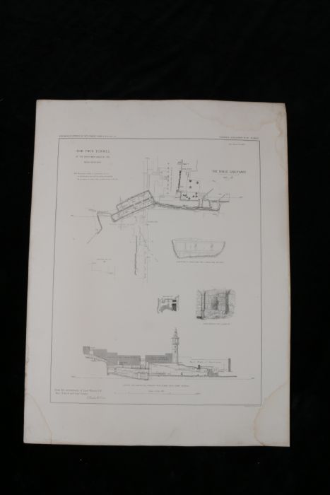 Near East.- Captain Charles Warren, Plans, Elevations, Sections, &c., shewing the results of the - Image 37 of 52