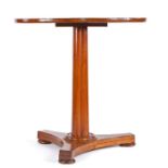 William IV Specimen wood centre table, the circular shaped top inlaid with ebony, oak, ash, birch