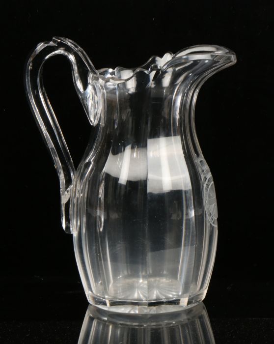 Victorian Conservative Club interest, a glass water jug engraved to the front Conservative club - Image 2 of 3