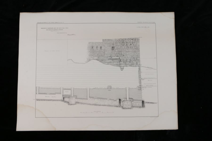 Near East.- Captain Charles Warren, Plans, Elevations, Sections, &c., shewing the results of the - Image 29 of 52