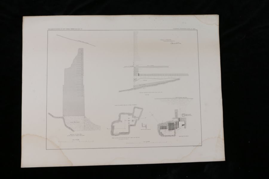 Near East.- Captain Charles Warren, Plans, Elevations, Sections, &c., shewing the results of the - Image 25 of 52