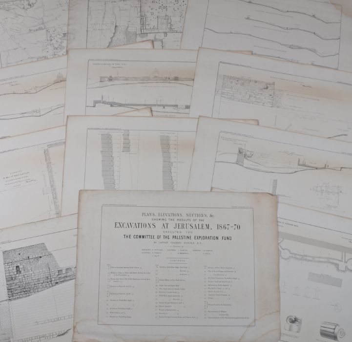 Near East.- Captain Charles Warren, Plans, Elevations, Sections, &c., shewing the results of the - Image 2 of 52