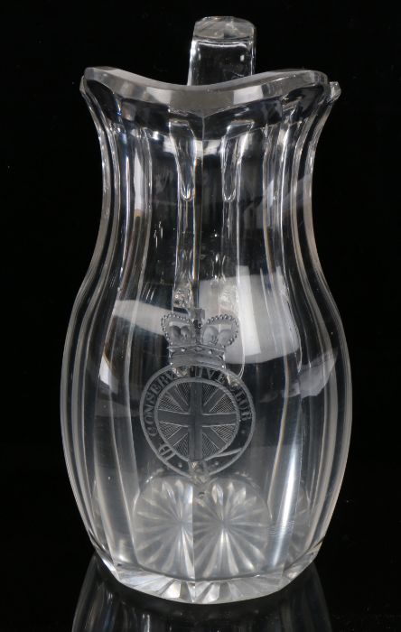 Victorian Conservative Club interest, a glass water jug engraved to the front Conservative club - Image 3 of 3