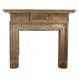 Victorian fire surround, with a lappet carved moulding, 185cm wide, 160cm high. The vendor states
