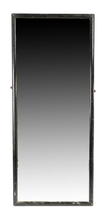 Early 20th Century tailors mirror, circa 1920's, the rectangular mirror plate within a black