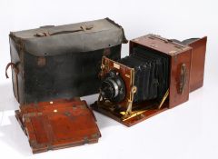 Early 20th Century Sanderson Tropical plate camera, with a W. Watson & Sons of London lens, 8¾