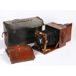 Early 20th Century Sanderson Tropical plate camera, with a W. Watson & Sons of London lens, 8¾