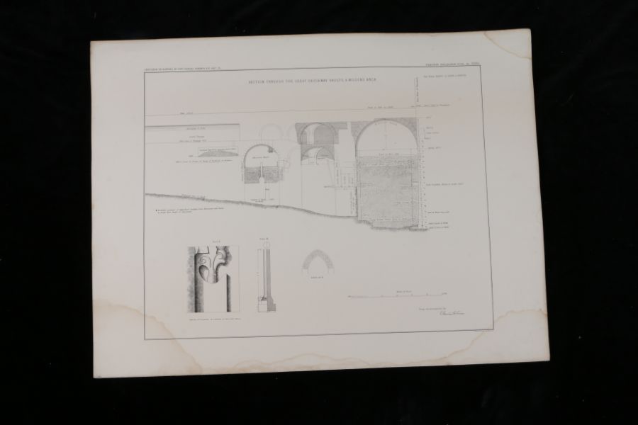 Near East.- Captain Charles Warren, Plans, Elevations, Sections, &c., shewing the results of the - Image 33 of 52