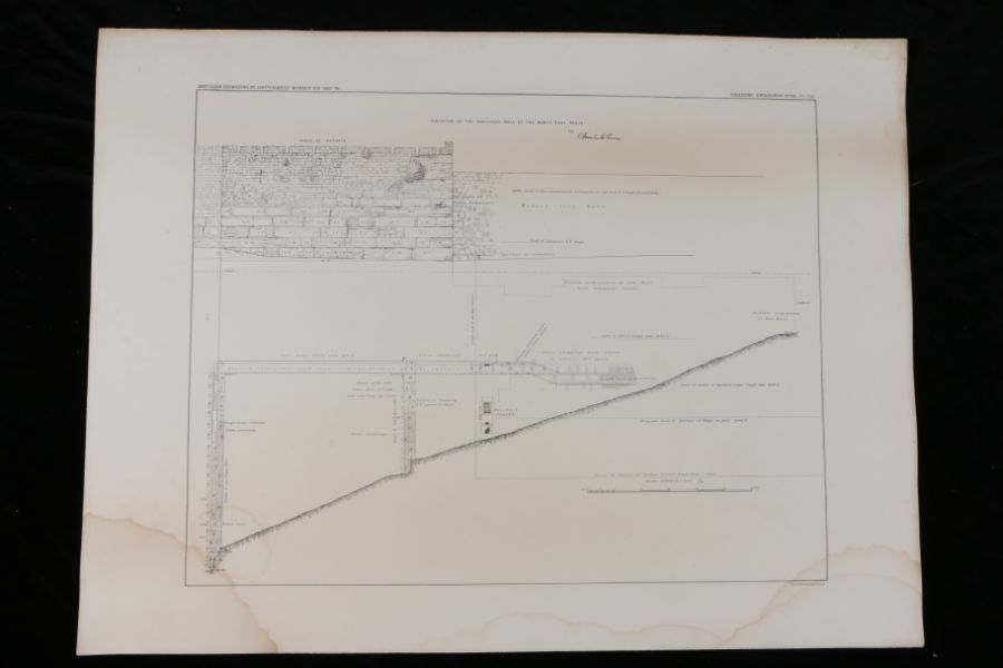 Near East.- Captain Charles Warren, Plans, Elevations, Sections, &c., shewing the results of the - Image 5 of 52