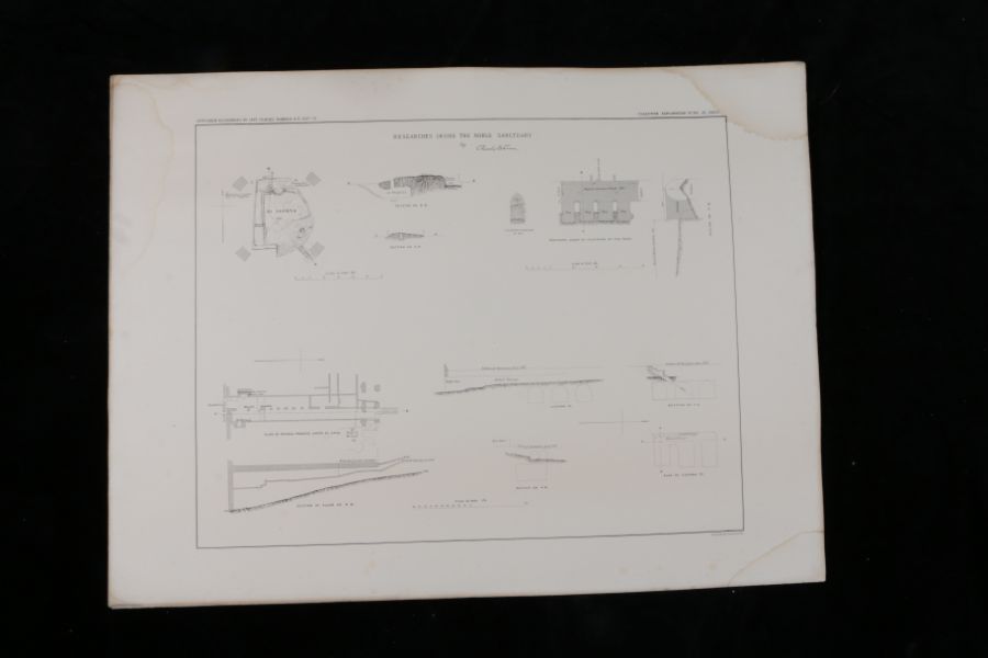 Near East.- Captain Charles Warren, Plans, Elevations, Sections, &c., shewing the results of the - Image 39 of 52