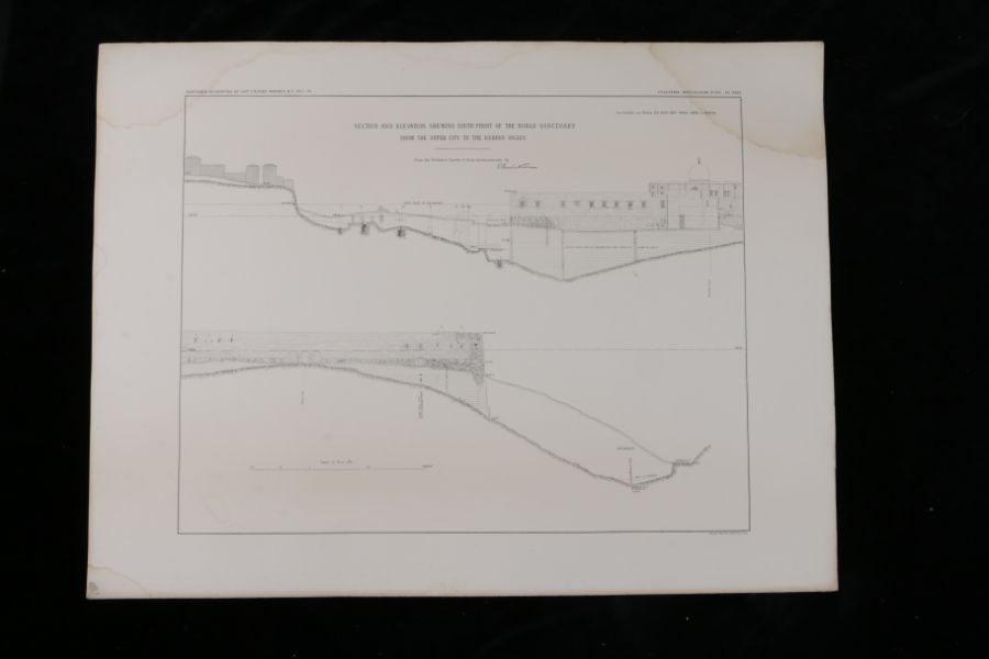 Near East.- Captain Charles Warren, Plans, Elevations, Sections, &c., shewing the results of the - Image 27 of 52