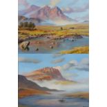 J Dixon (20th Century) The Storr Loch Fada and Head of Glencoe, a pair, each signed & dated 1983,