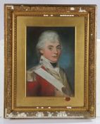John Russell RA (British, 1745-1806) Capt. O'Dell of the 37th Regiment, labelled verso, pastel, 52cm