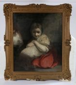 After Sir Joshua Reynolds R.A. (British, 1723-1792) The Careful Shepherdess, oil on canvas, 75cm x