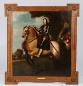 After Anthony van Dyck (Flemish, 1599-1641) Charles I on horseback, oil on canvas laid on board,