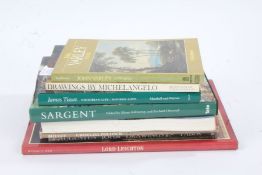 Art reference books, to include Augustus John, Lord Leighton, Millet, Aelbert Cuyp, Sargent, James