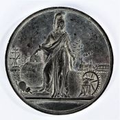 Large Crystal Palace medallion 1851, obverse; The Crystal Palace with Portraits of Queen Victoria