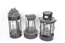 Hinks 1918 stable lantern, lantern initialled with George V symbol above initials WRM, candle