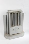 Berry's Art Deco style heater, the stepped case with two switches to the front, 44cm wide, 57cm