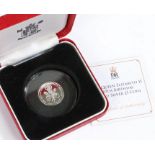 Jubilee Mint Queen Elizabeth II 90th birthday silver one pound coin, cased