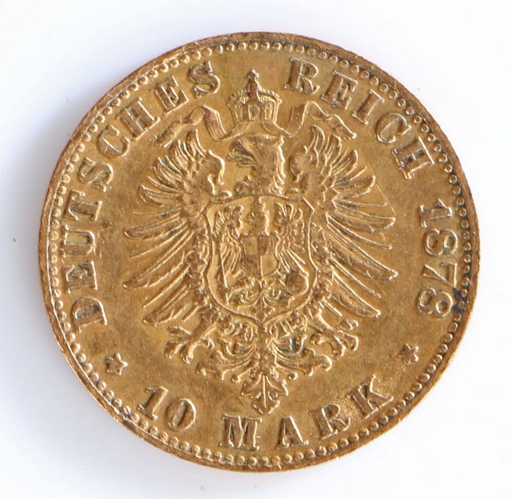 German States, Baden, Gold 10 mark, 1878