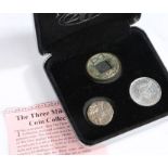 The Three Millenniums coin collection, consisting of a Chinese cash piece, silver Drachm and a 10
