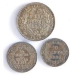 Victoria, to include East India Company Half Rupee 1840, 1/4 Rupee India 1891 and New Found Land