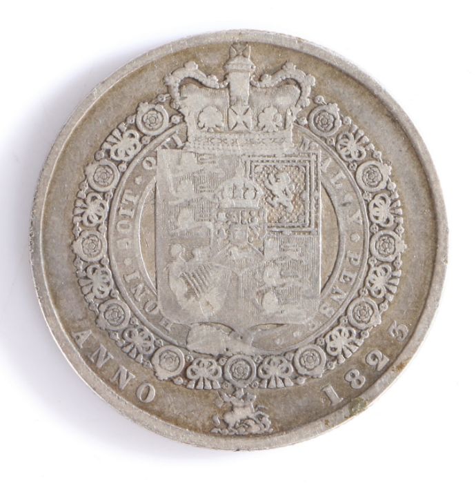 George IIII Half Crown, 1823, stamped W DARE COXETER - Bild 2 aus 2