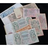 Collection of bank notes from Russia