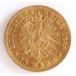 German States, Friedrich III, Mintmark A, Gold 10 mark, 1888