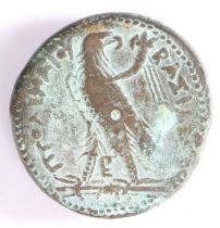 Ancient Ptolemaic Kingdom Egypt bronze coin, Ptolemy III, 246-221 B.C. 38mm diameter