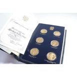 The Churchill Centenary Medals, 24 x gold plated sterling silver medals by John Pinches