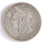 George IIII Half Crown, 1823, stamped W DARE COXETER