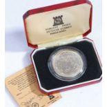 Pobjoy Mint Isle of Man treasury silver plated crown commemorating the marriage of Prince Andrew and