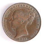 Victoria States of Jersey 1/13 of a Shilling, 1851